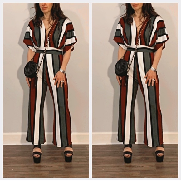 ✨LAST ONE✨Gorgeous ankle length striped jumpsuit - Picture 4 of 8